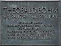 Gedenktafel - Theobald BÃ¶hm - Gedenktafel - Theobald BÃ¶hm (2010)