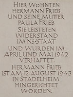 Gedenktafel - Frieb - Gedenktafel - Frieb (2012)