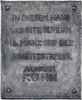 Gedenktafel fÃ¼r August KÃ¼hn - Gedenktafel fÃ¼r August KÃ¼hn (2013)