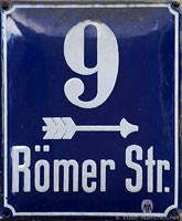 Hausnummer - RÃ¶merstraÃe