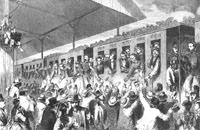 Ankunft des ersten Gefangenen aus Frankreich